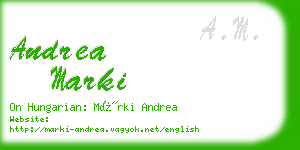 andrea marki business card